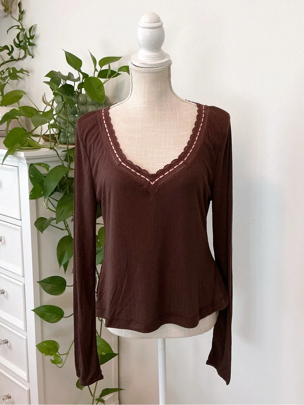 Free People Intimately | Brown Only You Long Sleeve size Large
